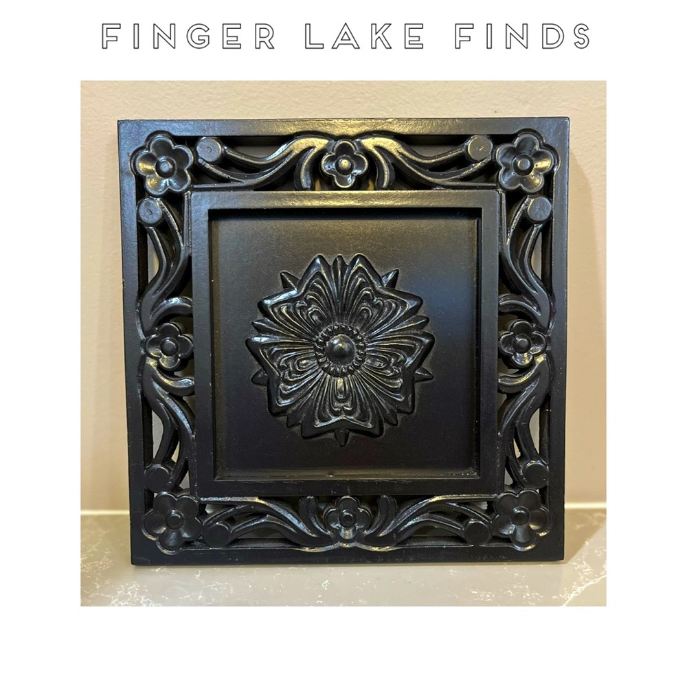 Decorative Black Wood Wall Panel